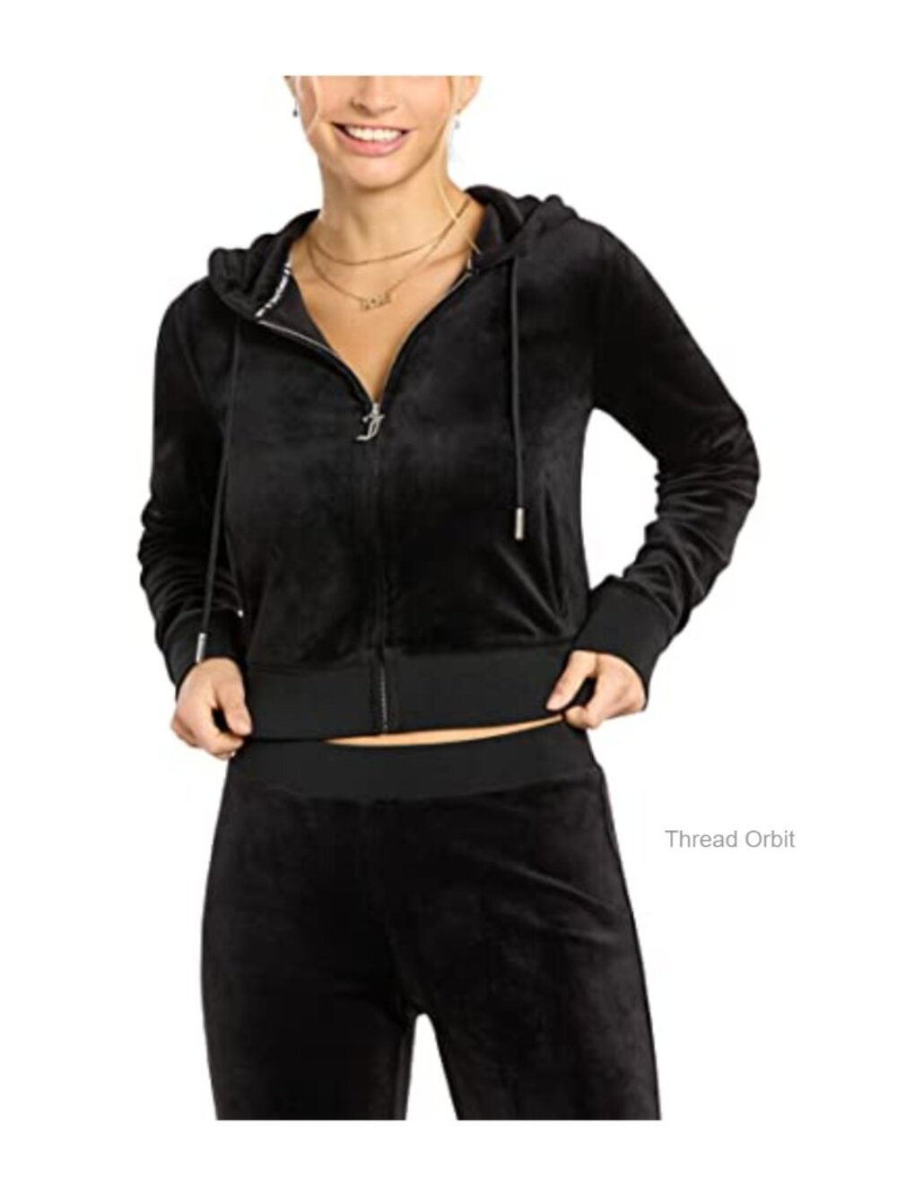 Womens Bling Track Jacket Long Sleeve Zip Classic Fit Boat Neck